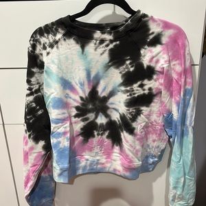 Electric rose tie-dye sweatshirt